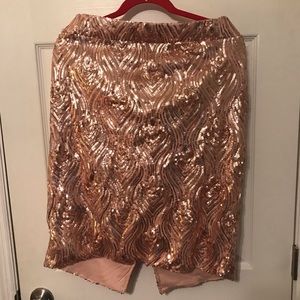 Sequin Skirt Rose Gold